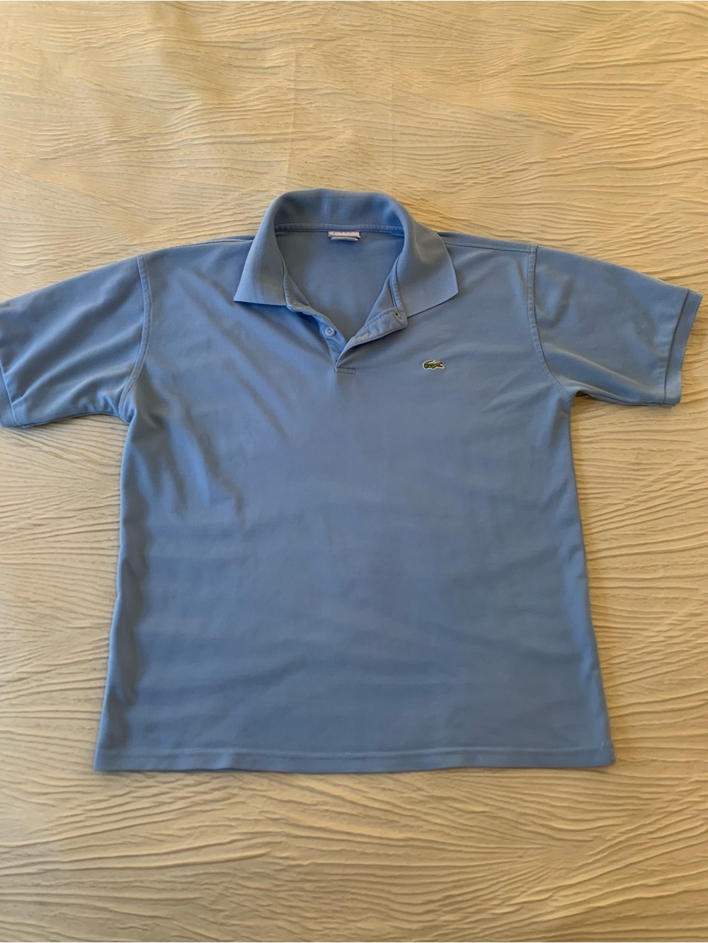 Vintage Lacoste Made in France Baby Blue Pique polo, size 5/Medium